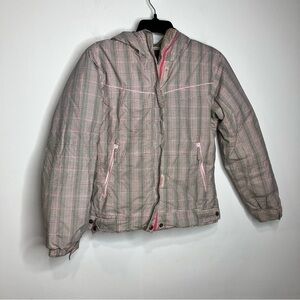 Columbia pink & green‎ ski coat size 14/16 youth